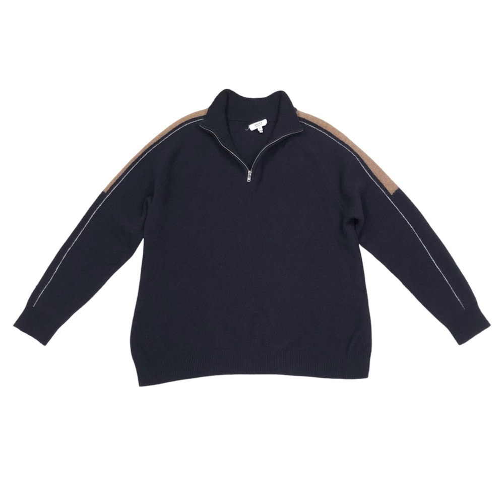 Reiss Men's Merino Wool Hyde 1/4 Zip Sweater Size XL(fits like LARGE) SHRUNK